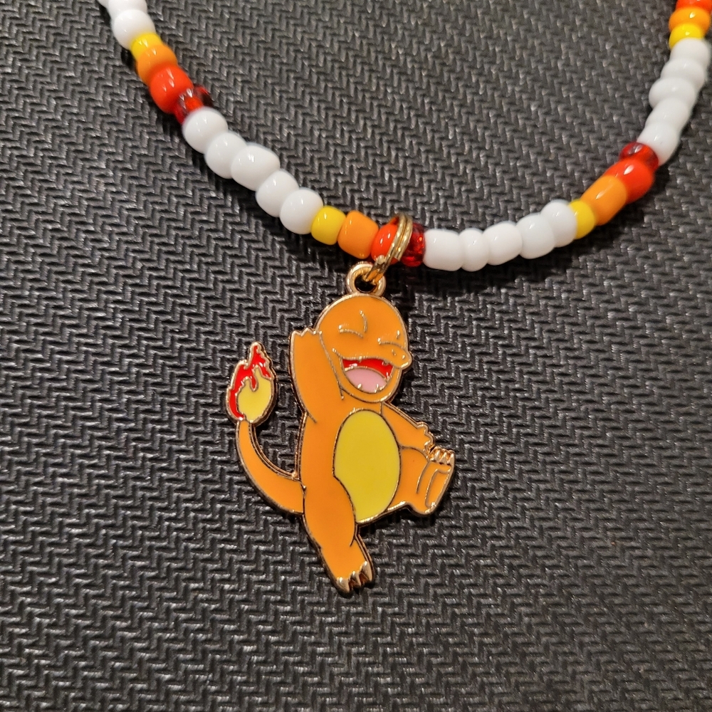 Charmander Beaded Necklace